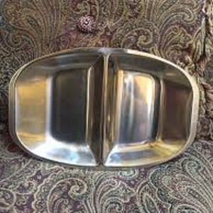 Tazón de Servir de Metal de Estilo Clásico, Tazón de Acero Inoxidable para Alimentos, Vajilla Atemporal para Mesa, Plato para Servir Ensaladas y Frutas, Cocina - Product Image 1