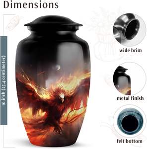 Urnas de cremación Phoenix para hombres, cenizas, urnas de entierro masculinas adultas para cenizas humanas adultas, cenizas únicas para mujeres, tamaño personalizado - Product Image 2
