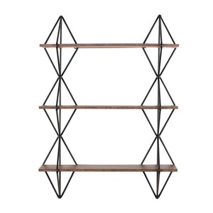 Estante metálico montado en la pared con estantería abierta y gancho para baño, cocina, sala de estar, decoración al mejor precio. - Product Image 2