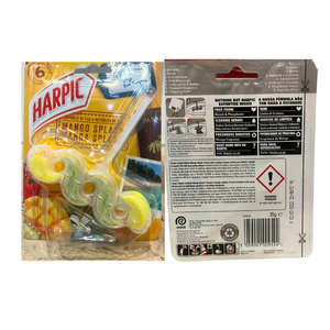 Bloque de borde de inodoro Harpic (Reino Unido) 35gm x 6 limpiadores de inodoro líquidos perfumados TROPICAL BLOSSOM - Product Image 3