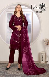 Colección Pret de lujo hecha a mano para mujer elegante Kurti Set túnica pantalones de cigarrillos Dupatta Ready Dispatch ropa India pakistaní - Product Image 4