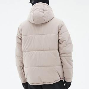 Chaqueta acolchada de talla grande con logotipo impreso personalizado OEM/ODM para hombres con capucha desmontable, chaqueta cálida de invierno con burbujas de alta calidad - Product Image 5