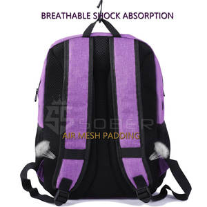 Mochila de fútbol deportiva informal antirrobo ligera Material de poliéster superior con USB Precio MOQ bajo - Product Image 6