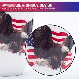 American Glory <b>Urn</b>, American Flag with Eagle Cremation <b>Urn</b> for Ashes, American Flag Soaring Eagle <b>Urn</b>, Patriotic <b>Urn</b> (<b>Large</b>) - Product Image 2
