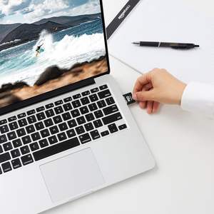 Carte mémoire Micro SDXC avec adaptateur pleine taille, A2, U3, Classe 10, vitesse de lecture jusqu'à 100 Mo/s, 128 Go, noire - Product Image 1