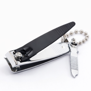 Coupe-ongles et coupe-lime professionnel de haute qualité en acier inoxydable noir à lame courbée, mini porte-clés, outil de toilettage - Product Image 1