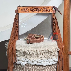 กระเป๋าสะพายข้างแบบใสมีซิปกระเป๋าสำหรับผู้หญิงกระเป๋าสะพายข้างสำหรับคอนเสิร์ตคอนเสิร์ตหนังแท้เครื่องมือ - Product Image 1