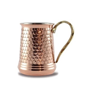 Antique Finished Copper Mug in Hammered Design Dishwasher & <b>Microwave</b> Safe Large Capacity Beer & Coffee Mug for Kitchen Decor - Product Image 5