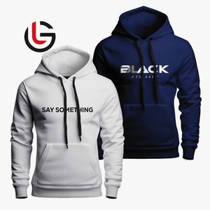 Puff DTF Print Heat Transfer Logo 100% Fiber Poliéster Fleece Hoodie para hombres Invierno Sin forro Elegante Capucha personalizada Características - Product Image 1