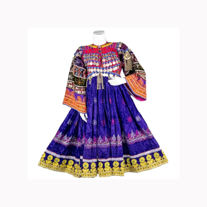 Vestido tradicional afgano Kuchi elegante étnico Salwar Kameez para Eid hecho a mano en Afganistán - Product Image 1