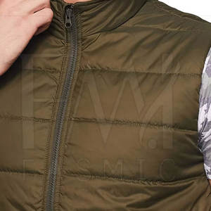 Streetwear nueva moda invierno lona a prueba de viento hombres chaleco acolchado 100% poliéster Casual con tela personalizable - Product Image 5