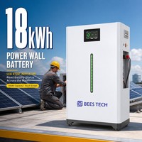 Batterie solaire LiFePO4 BEES TECH 18 kWh 51,2 V avec design lumineux pour le stockage d'énergie domestique, également disponible en 300 Ah, 314 Ah, 350 Ah, stock UE