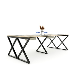 โต๊ะประชุมร่วมสมัย Xconcept HBXC046 ขนาด 240x120 ซม. ทำจากไม้อัด MDF เคลือบเมลามีน ขาเหล็ก สำหรับใช้ในสำนักงานหรือโรงแรม - Product Image 4