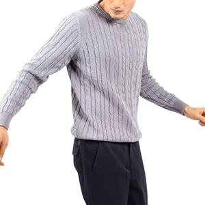 Pull-over décontracté pour homme en maille respirante à manches longues, tricoté par un créateur de mode, devant en polyester/coton, hiver - Product Image 3