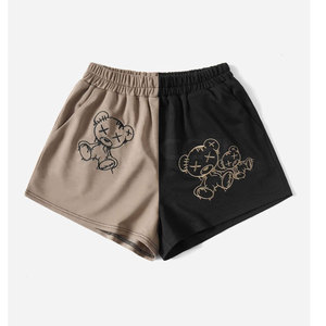 Shorts de Yoga de Cintura Media con Elástico, Levanta Glúteos, Sin Costuras, Transpirables, de Spandex/Poliéster, con Sujetador Deportivo Sólido - Product Image 1