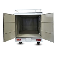 HLD China Triciclo Eléctrico de Reparto de Carga Grande de 1000W y 3 Ruedas con Caja de Carga y Escalera Lateral