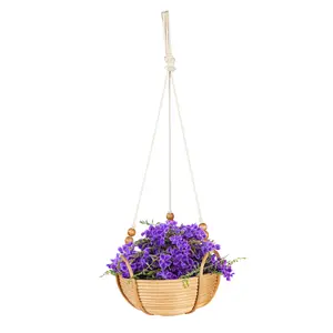 New Arrival Durable Rattan Round Hanging Flower Pots & Planters Stand Arch Made Of Natural Material From Vietnam Suppliers