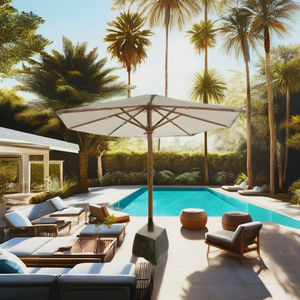 Chaise longue pliable de haute qualité en bois massif, écologique, avec coussin en tissu, design moderne, imperméable, pour piscine et plage - PROMOTION - Product Image 4