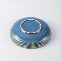 Assiettes rondes en porcelaine émaillée bleue haute température YAYU pour restaurants, traiteurs et Horeca – Fournisseur en gros