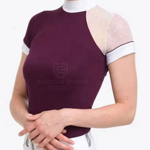 Camisas de Equitación Ligeras, Transpirables y Ecológicas de Spandex/Algodón para Mujer, para Uso en Exteriores y Entrenamiento - Product Image 3
