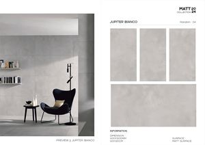 Venta caliente 600x1200 Azulejo de piso rústico de porcelana esmaltada mate gris de alta calidad - Product Image 5