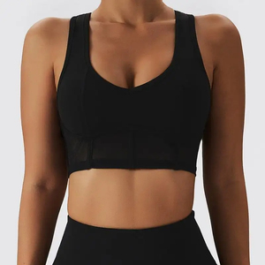 Precio al por mayor: Sujetador deportivo de yoga para mujer, ecológico, de secado rápido, sin costuras, soporte medio, personalizado, novedades, más vendido, en oferta. - Product Image 6