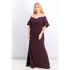 Abito a tubino viola Calvin Klein da donna con scollo a cuore e spalle scoperte, taglia 14, con vita naturale - Product Image 1
