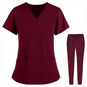 Top Qualité Hôpital Uniforme Médical Scrubs Stretch Uniforme Soins Infirmiers Scrubs Uniformes En Gros été, hôpital Scrubs - Product Image 3