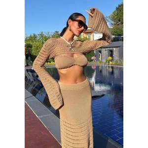 Conjunto de Bustier y Bolero Calado 10087 de Tres Piezas en Tejido de Punto Transpirable - Product Image 4