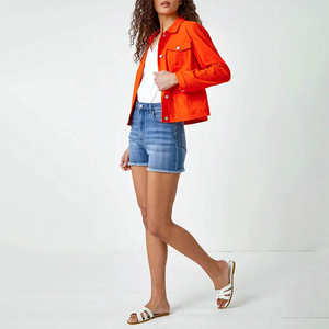 High premium <b>Women</b> Stylish Jean <b>Jacket</b> Casual Wear OEM Wholesale High Quality Ladies Cotton Jeans <b>Jacket</b> Custom Denim <b>Jacket</b> - Product Image 3