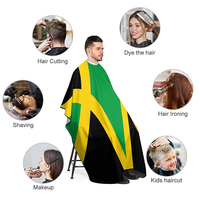Capa de Barbero Personalizada con Logotipo y Patrón a Color, Impermeable, Reciclable, de Nailon/Poliéster, para Salón de Belleza y Peluquería