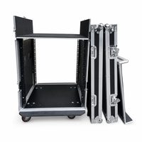Flight case rack 16U avec triple porte et roulettes, boîtier antichoc monocouche pour amplificateurs et mixeurs, OEM