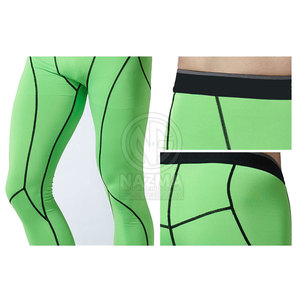 Leggings de compression respirants en Spandex/Polyester de haute qualité, taille élastique, longueur intégrale, pour hommes, taille personnalisée, vente en gros - Product Image 4