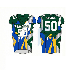 Ensemble d'uniformes de football américain, court, à séchage rapide, respirant, antibactérien, 100% polyester, vêtements de sport, plusieurs styles disponibles - Product Image 2