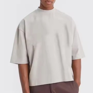 เสื้อยืด100% คอปกหนาสำหรับผู้ชายเสื้อครอปผ้าฝ้ายบ็อกซี่2025ใหม่เสื้อยืดพิมพ์ลายพัฟแบบกำหนดเองเสื้อยืดโอเวอร์ไซส์ฮิปฮอปสำหรับผู้ชาย - Product Image 1