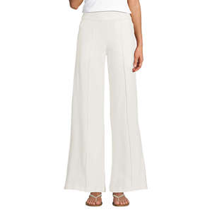 Prima 100% algodón marfil elegante mujer Pull On pantalón de fábrica de Bangladesh ropa a granel al por mayor ropa de verano por encargo - Product Image 3