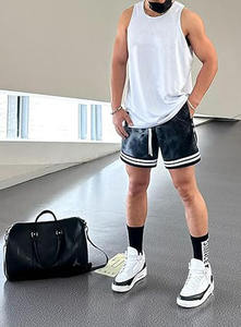 Trending Men's Tie Dye Shorts Ropa de verano 100% Algodón hecho Color sólido Corto Casual Cómodo Pantalones cortos para exteriores para hombres - Product Image 3