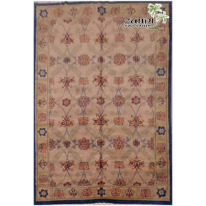 Alfombra india anudada a mano única en su tipo, de 9'7 x 14'0 - Product Image 1