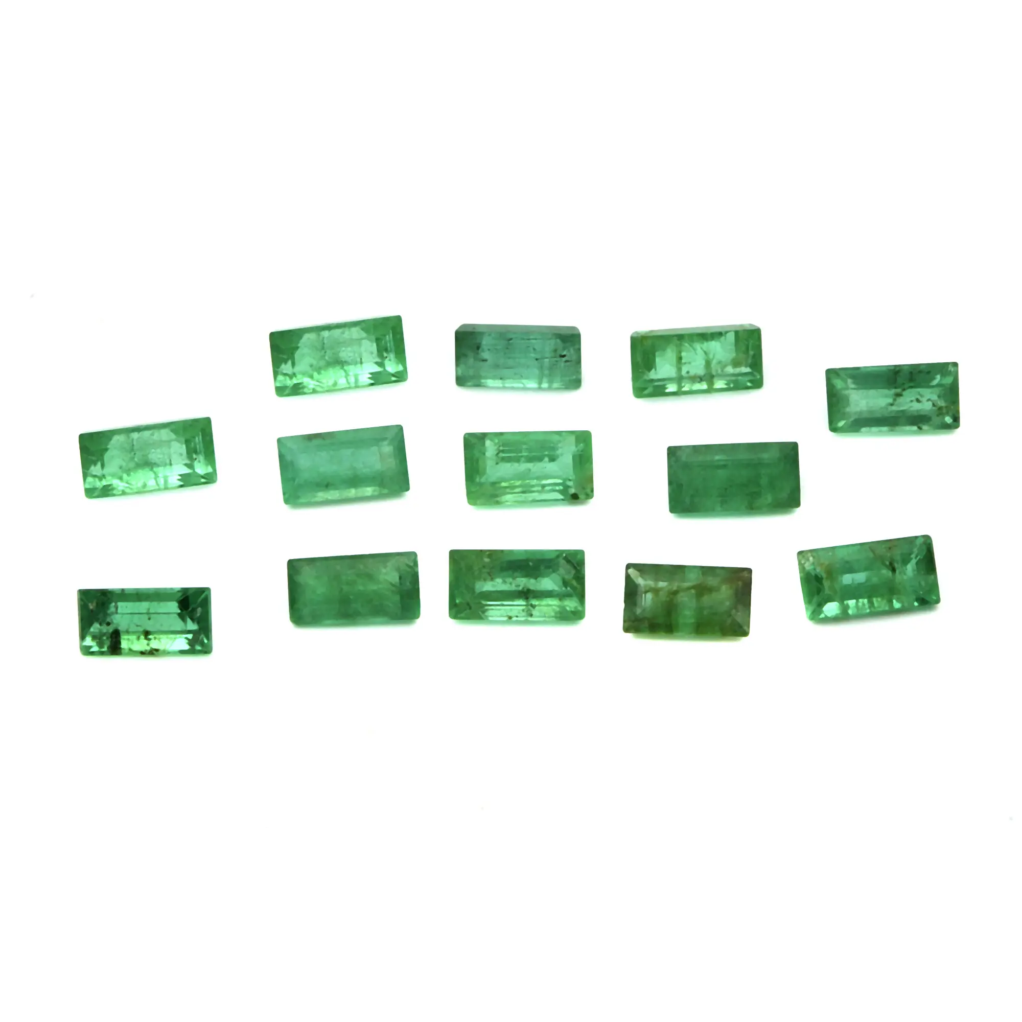 Baguette 4x2mm Natural Emerald Faceted Good Quality Loose Green Gemstone for Making Jewelry & Gifts Ready to Ship Loose Gemstone