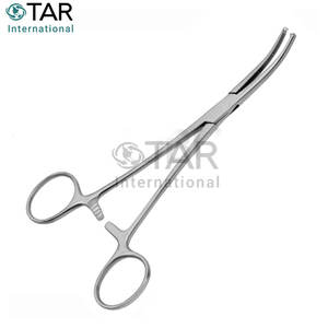 Fórceps de arteria OCHSNER KOCHER, pinza quirúrgica curvada de 18,0 cm, fórceps de arteria curvada de acero inoxidable, instrumentos médicos vasculares - Product Image 2
