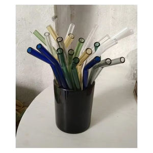 Pailles en verre du meilleur fournisseur avec couleur personnalisée pour boire des boissons énergisantes Cocktail Tea - Product Image 6