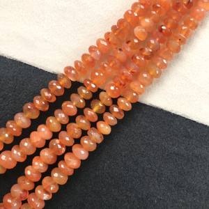 100% Natural IGI Certified Carnelian Rondelle <b>Loose</b> <b>Beads</b> 6mm-9.5mm AA Grade Orange Fire Vivaaz Gems Jaipur - Product Image 4