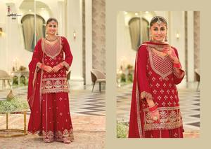 Collection de créateurs Neeta Creation, Salwar Kameez traditionnel en polyester extensible, tendance, Patiala, costumes pakistanais Sharara pour femmes - Product Image 6