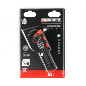 Jeu de clés hexagonales Facom TORX/RESISTORX, collection de 6 pièces - Product Image 2