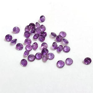 พลอยอเมทิสต์ธรรมชาติ3ชิ้นขนาด4มม. ด้านหน้า17.5ซม. ตัดมาก iroc อัญมณีหลวม $ เรา10ชิ้น - Product Image 1