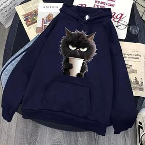 2025 sweats à capuche personnalisés élégants pour femme Premium 3D imprimé sweats à capuche à épaules tombantes 100% coton pull respirant - Product Image 4