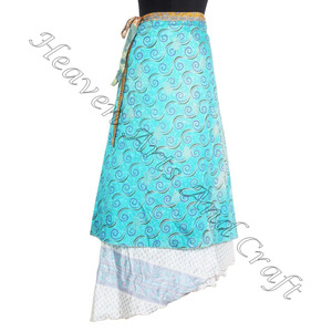 กระโปรงผ้าไหมอินเดียวินเทจผ้าส่าหรีรอบกระโปรงชายหาดแฟชั่นใหม่ผู้หญิงขนาดพิเศษกระโปรงห่อเซ็กซี่อินเดีย - Product Image 3