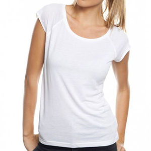 T-shirts pour femmes les plus vendus, tissu doux, 100% coton, coupe ajustée, respirant, vêtements d'été pour l'extérieur, logo personnalisé, service OEM - Product Image 5