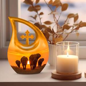 Elefantes Urna de metal para cenizas Mujeres Urnas de cremación para cenizas humanas Mini urnas Adulto Hombre Pequeño para cenizas humanas Tamaño personalizado - Product Image 4