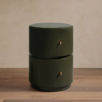Table de chevet en bois de style moderne avec 2 tiroirs pour chambre à coucher, salon et appartement, couleur et taille personnalisables